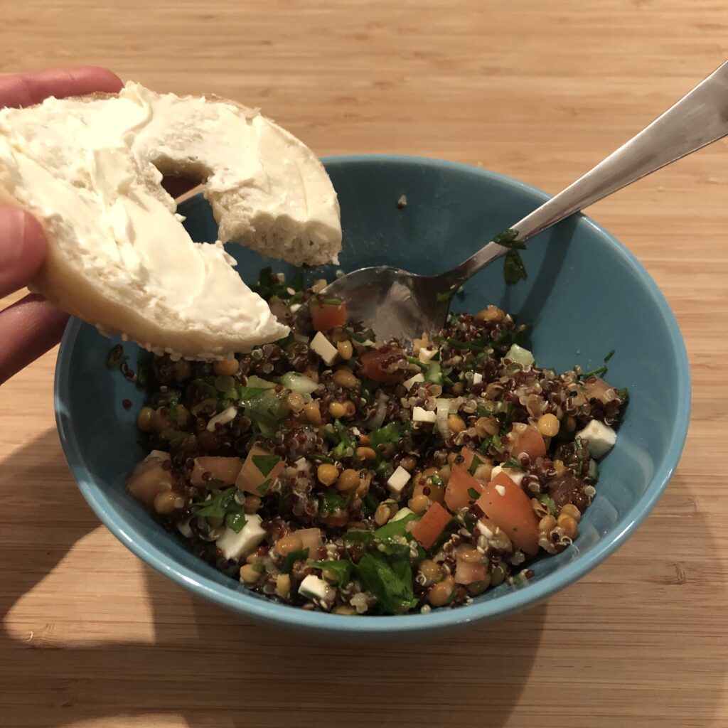 Best Chicken Substitute, Quinoa Salad with Lentils